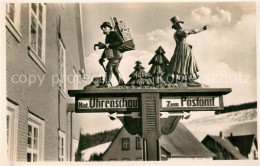 73556437 Furtwangen Geschnitzter Wegweiser Furtwangen - Furtwangen