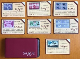 SAAGE Serie Completa 7 Schede Telefoniche Nuove Magnetizzate Numerate Sovrastampate Nel Contenitore Originale SAAGE - Private-Omaggi