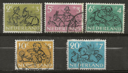 PAYS-BAS: Obl., N° YT 582 à 586, Série, TB - Used Stamps