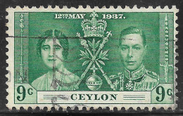 1937 CEYLON USED STAMP (Michel # 228) CV €2.60 - Ceylon (...-1947)