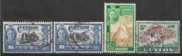 1947,1949 CEYLON Set Of 4 USED STAMPS (Michel # 248,251,256) - Ceylon (...-1947)