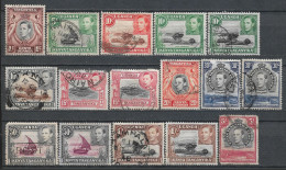 1938 KENYA,UGANDA,TANGANYIKA Set Of 9 Used Stamps (Michel # 52bC,53,55A,56A,58C,60D,62D,65IIC,66C) CV €10.60 - Kenya, Oeganda & Tanganyika