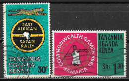 1965,1966 Kenya, Uganda & Tanzania Set Of 2 Used Stamps (Michel # 136,154) - Kenya, Uganda & Tanzania