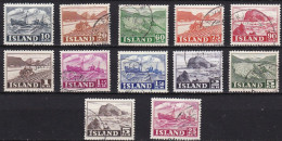IS051B – ISLANDE – ICELAND – 1950-54 – LANDSCAPES & ACTVITIES – Y&T # 224/33-254/5 - USED 34 € - Used Stamps