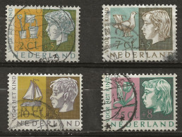 PAYS-BAS: Obl., N° YT 613 + 615 à 617, TB - Used Stamps