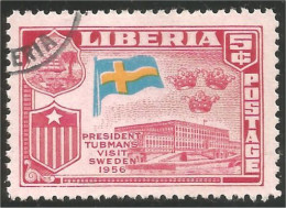 572 Liberia Drapeau Suédois Swedish Flag (LBA-216) - Sellos