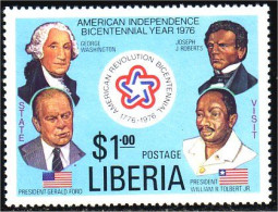 572 Liberia Bicentennial Bicentenaire Presidents MNH ** Neuf SC (LBA-86) - Unabhängigkeit USA