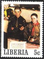 572 Liberia Scout Norman Rockwell Priere Prayer MNH ** Neuf SC (LBA-9a) - Liberia