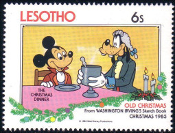 570 Lesotho Noel Christmas Mickey Dingo Goofy MNH ** Neuf SC (LES-34c) - Disney