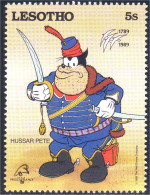 570 Lesotho Disney Philexfrance Military Costume Militaire Pete MNH ** Neuf SC (LES-26a) - Lesotho (1966-...)