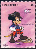 570 Lesotho Disney Philexfrance Military Costume Militaire Mickey MNH ** Neuf SC (LES-22a) - Lesotho (1966-...)