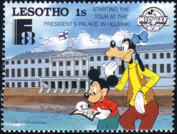 570 Lesotho Disney Finlandia 88 Mickey Dingo Goofy Helsinki MNH ** Neuf SC (LES-15a) - Lesotho (1966-...)