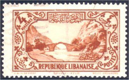 566 Liban Pont Bridge Obliteration Legere Light Cancel (LBN-49) - Puentes