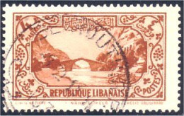 566 Liban Pont Bridge Belle Obliteration Nice Cancel (LBN-48) - Puentes