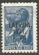 562 Latvia 1941 Airplane Pilot Pilote Avion Russian Occupation Russe MNH ** Neuf SC (LAT-120) - Lettland