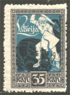 562 Latvia 1919 35k Guerrier Dragon Warrior MH * Neuf (LAT-99) - Lettland