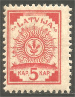 562 Latvia 1919 5k Carmin Armoiries Coat Of Arms MH * Neuf (LAT-95) - Lettland