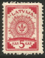 562 Latvia 1919 5k Carmin Armoiries Coat Of Arms MH * Neuf (LAT-68) - Lettland