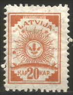 562 Latvia 1919 20k Carmin MH * Neuf (LAT-48) - Lettland