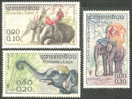 560 Laos Elephant Elefant Elefante Olifant Norsu Sans Gomme (LAO-175) - Eléphants