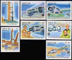 560 Laos Astronautes Cosmonauts Satellites MNH ** Neuf SC (LAO-72a) - Laos