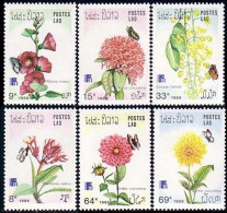 560 Laos Finlandia 88 Fleurs Flowers Papillons Butterflies Schmetterlinge MNH ** Neuf SC (LAO-53) - Laos