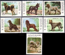 560 Laos Stockholmia 86 Chiens Dogs Sheep Elkhound Griffon Bernese Briard MNH ** Neuf SC (LAO-46) - Laos