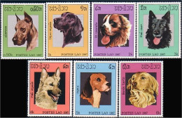 560 Laos Chiens Dogs Danois Dane Spaniel Golden Retriever Berger German MNH ** Neuf SC (LAO-47) - Honden