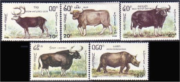 560 Laos Deer Cerf Gaur Water Buffalo Buffle Rhinoceros MNH ** Neuf SC (LAO-23a) - Laos