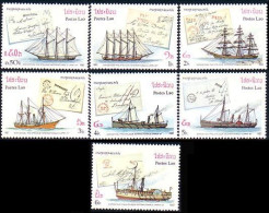 560 Laos Capex 87 Voiliers Sailing Ships Tall Ships Schiff MNH ** Neuf SC (LAO-18b) - Marítimo