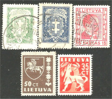 576 Lithuania Lietuva 5 Different Stamps (LIT-42) - Lituanie