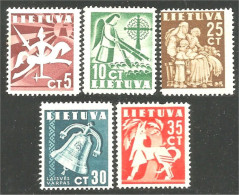 576 Lithuania Lietuva 5 Different Stamps MH * Neuf (LIT-43) - Lituanie