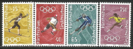 574 Liechtenstein Olympic Sapporo 1972 Ski Patinage Skating Hockey MNH ** Neuf SC (LIE-72d) - Figure Skating