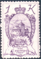 574 Liechtenstein 1920 Chateau Vaduz Castle 1K MNH ** Neuf SC (LIE-7) - Schlösser U. Burgen