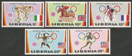 572 Liberia Olympiques 1972 Olympics Cyclisme Bicycle Football Natation Swimming MNH ** Neuf SC (LBA-303) - Summer 1972: Munich