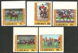 572 Liberia Olympiques Montreal 1976 Olympics Jumping Cheval Horse Pferd Non Dentelé MNH ** Neuf SC (LBA-304) - Verano 1976: Montréal
