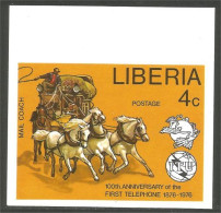 572 Liberia UPU ITU UIT Non Dentelé Chevaux Horse Pferd MNH ** Neuf SC (LBA-293) - Telecom