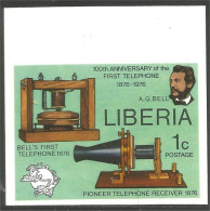 572 Liberia UPU ITU UIT Non Dentelé Bell Telephone MNH ** Neuf SC (LBA-292) - Telecom