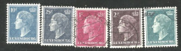 584 Luxembourg 1948 Grande Duchesse Charlotte 10c - 2F 50 (LUX-121) - 1948-58 Charlotte Di Profilo Sinistro