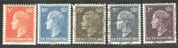 584 Luxembourg 1948 Grande Duchesse Charlotte 5c - 2F (LUX-119) - 1948-58 Charlotte Linksprofil