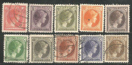 584 Luxembourg 1926 Grande Duchesse Charlotte 1 1/2c - 75c (LUX-115) - 1926-39 Charlotte Rechtsprofil