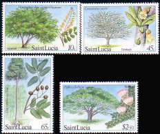580 Saint Lucia Arbres Trees Fleurs Flowers MNH ** Neuf SC (LUC-15c) - Altri & Non Classificati