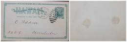 O) 1893 HAWAII, HONOLULU ROYAL EMBLEM, 3c Blue Green, SCT UY3, BARREL CANCELLATION, POSTAL STATIONERY - KALAKAUA - Hawaii