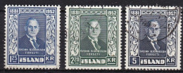 IS055B – ISLANDE – ICELAND – 1952 – SVEINN BJÔRNSSON – SG # 313/5 - USED 7,50 € - Oblitérés