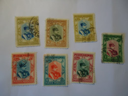 IRAN USED 7 STAMPS SULTAN 1929 - Iran