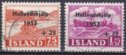 IS056 – ISLANDE – ICELAND – 1953 – RELIEF FUND FOR NETHERLANDS – SC # B12/3 USED - Used Stamps