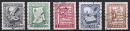 IS057 – ISLANDE – ICELAND – 1953 – OLD MANUSCRIPTS – SC # 278/82 USED - Used Stamps