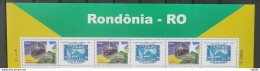 C 2926 Brazil Personalized Stamp Rondonia Train Map Star 2009 3 Vignette Units - Personalized Stamps