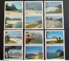 C 2927 Brazil Depersonalized Stamp Tourism Rio De Janeiro Cariocas Beach 2009 Complete Series - Gepersonaliseerde Postzegels