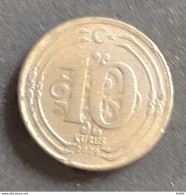 Coin Turkey Turquia 2009 10 Kurus 1 - Siria